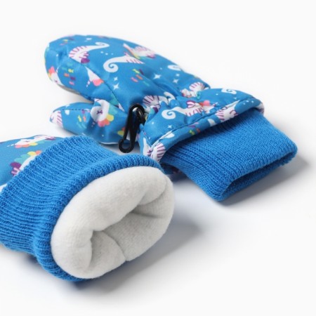 Winter children's mittens minku, blue color, 15cm-2