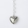 Piece with pearls "Heart" mini, color silver, 40cm