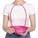 Wicker basket, bamboo, pink, low