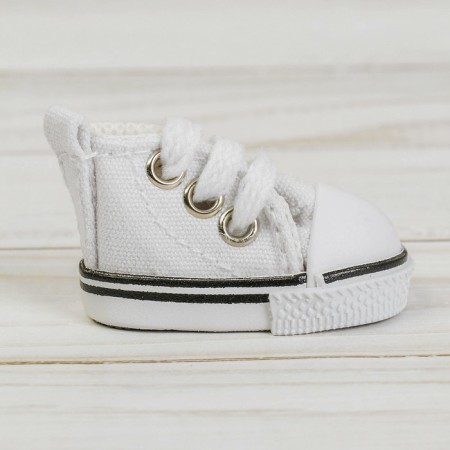 Doll sneakers, sole length 5.3 cm, white color-1