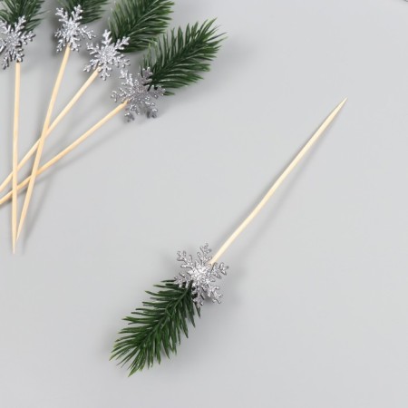 Decor for creativity "Vetochka and Snowflake", 17 cm (set 6 pcs)-1