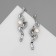 Earrings with pearls "bead" vessel, color silver