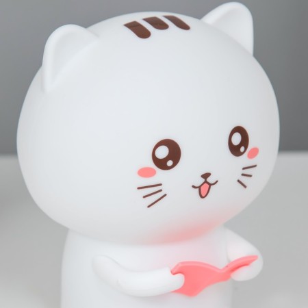 Night-mock "kitten" LED from USB and battery 12x10x16.3 cm Risalux-9