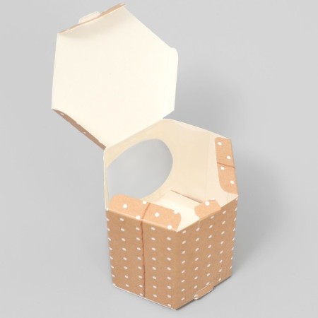 Bonbonniere box, gift packaging, “eco”, 8 x 7.5 x 6 cm-2