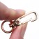 Metal carbine, 45 × 16 mm / 10 × 2.2 mm, 5 pcs, gold color