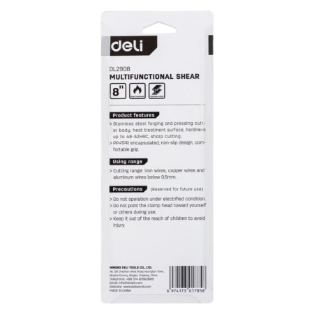 Building scissors Deli DL2908 118993, 48-52 HRC, 205 mm-5