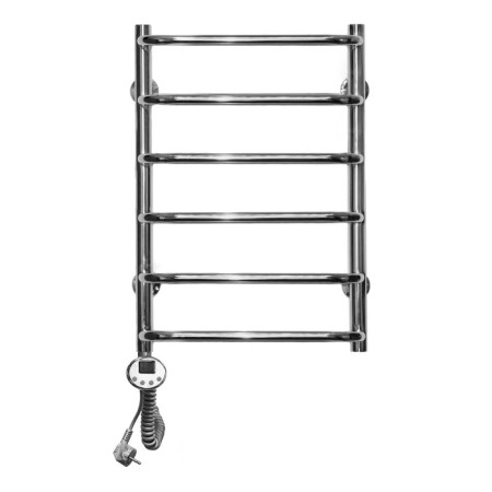 Domoterm electric heated towel rail "Stefano", 400 x 600 mm, 6 crossbars, left, chrome