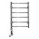 Domoterm electric heated towel rail "Stefano", 400 x 600 mm, 6 crossbars, left, chrome
