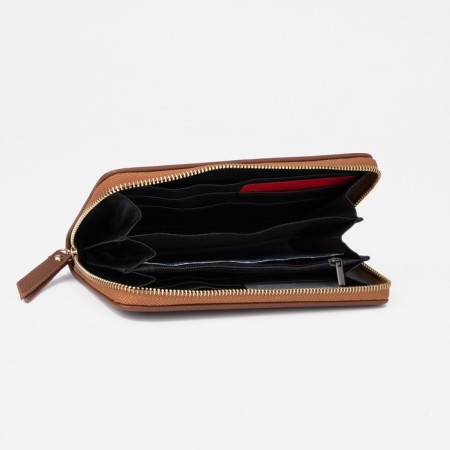 Women's wallet with lightning, brown color-3