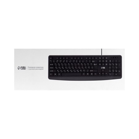 Sima-Land SL-01 keyboard, wired, membrane, 104 keys, USB, 1.5 m, black-9