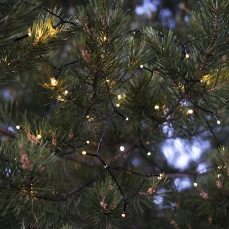 Garland “thread” 10 m, IP44, dark thread, 100 LED, warm white glow, 8 modes, 220 V-7