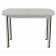 Jazz table, 700x1100/1500chn770, oak craft white/chrome