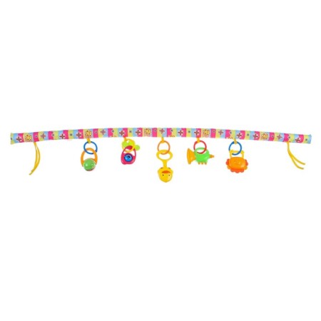 Soft game is soft on the crib, stroller "chicken", 43-63 cm, rattles, 5 toys, crush me-5