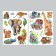 Multilayer plastic sticker "In the world of animals" mix 49.5x30 cm