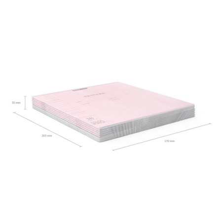 Notebook 18 sheets in a cage, Erichkrause Coverpro Pastel "Classic", with a plastic cover of 180 μm, an offset unit, whiteness 100%, pink-5
