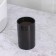 A glass for toothbrushes, 7 × 7 × 11.5 cm, black color