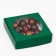 Gift box, with a transparent lid, emerald, 11.5 x 11.5 x 3 cm