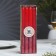Classic candles set, 1.9x 20 cm, 4 pcs, red metallic