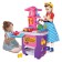 Hut Kitchen game kitchen, with a set, 45 items, the color of a violet pink