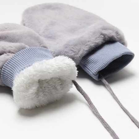 Mittens for claim. Minaku Minaku fluffy 25 cm gray-2