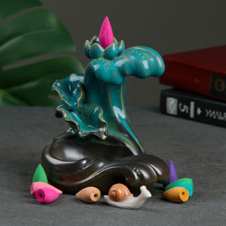 A set of incense on the stand "Wave" 14x13x10cm-1