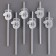 Pipe for cocktail "mittens", in the set 6 pcs., Silver