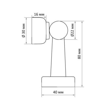 Lockland door magnetic stop, Copper color-13