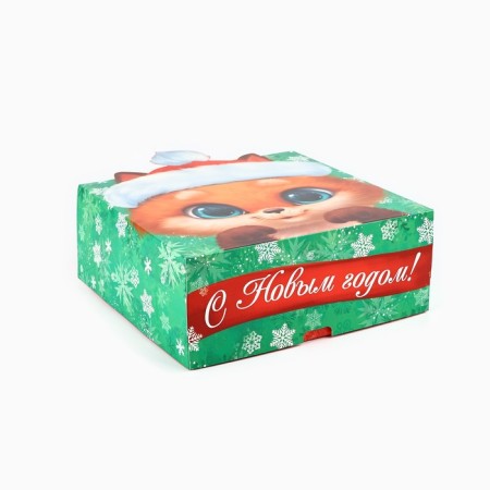 Folding box "Happy New Year", 25 x 25 x 10 cm, new year-2