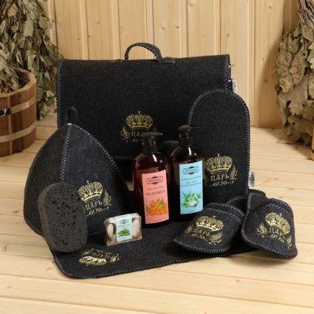Set of bath "Tsar", 9 objects, gray-1