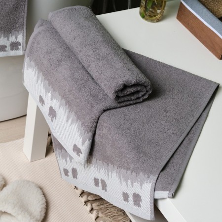 Trick Lovelife "Winter Dream" 30x60 cm, gray, 100% cotton, 400 g/m2-7