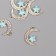 Decor for creativity metal, rhinestones "Month with a star" Gold 2.3x1.4x0.5 cm