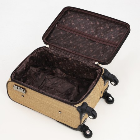 Small suitcase 20 "on lightning, code castle, with extension, beige color-8
