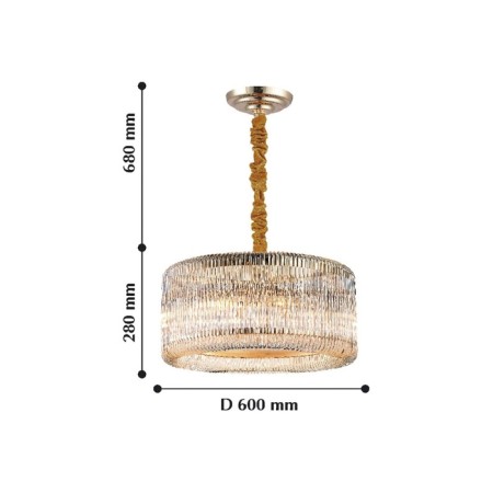 Negociant chandelier, 6x40W E14, color gold-2