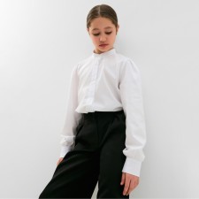 Blouse for Minaku girl, white color, height 122 cm