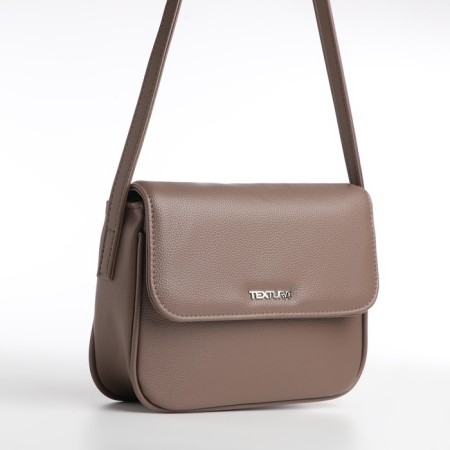 Women's bag Textura, messenger, small size, brown color-3