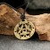 Amulet-cranes "Circle quadrature" No. 47, metallic