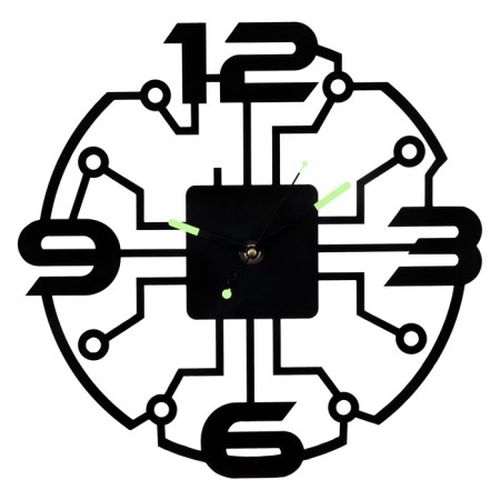 Wall-wall watches "microcircuit", silent, D-40 cm, luminous, aa-5