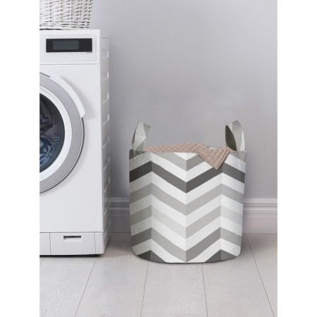 Classic zigzags storage basket, size 35x35 cm