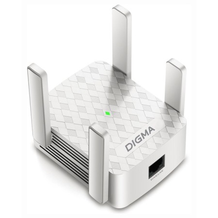 DIGMA D-WR310 (D-WR310V2) N300 Wi-Fi White wireless signal