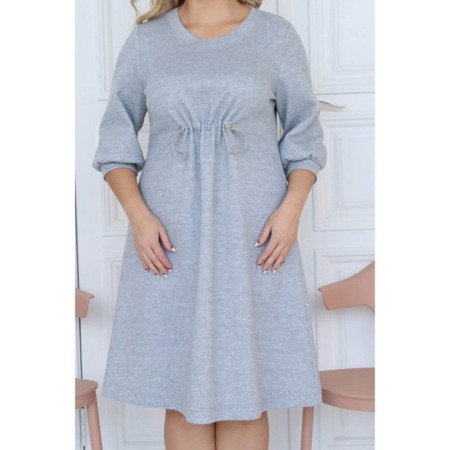 Female dress, size 58, gray color-12