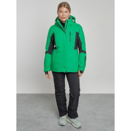 Ski costume female winter, size 46, green color-4