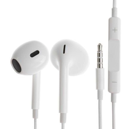 BYZ S4 headphones, wired, inserts, microphone, white