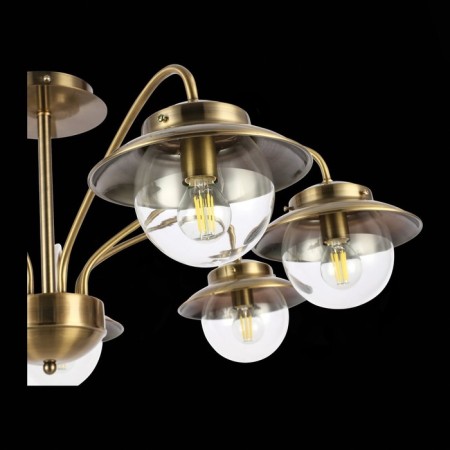 Ceiling EVOLUCE lamp. Sle110102-07. Garonni. 7x40 watts, E14, 84x84x34 cm, antique bronze color-3