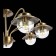 Ceiling EVOLUCE lamp. Sle110102-07. Garonni. 7x40 watts, E14, 84x84x34 cm, antique bronze color