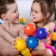 Balls for a dry pool with a pattern, ball diameter 7.5 cm, set 210 pieces, multi -colored