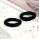 Hair gum "Stylish" (set 2 pcs) 5.5 cm, black