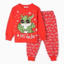 Pajamas for a boy, red color, height 98 cm