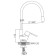 ACCOONA A4819G kitchen mixer, single -leaf, silicone spout, brass, white/chrome