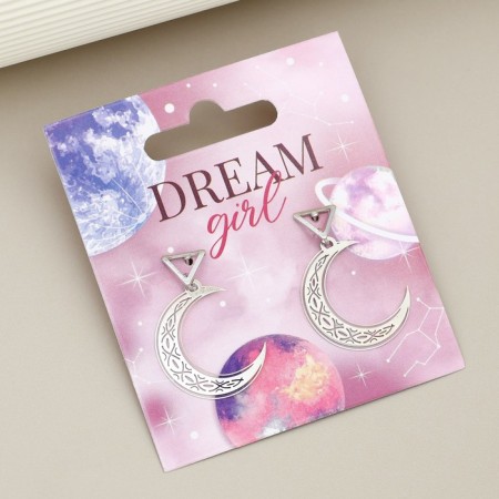 Earrings "Dream Girl", 2.5 x 4 cm-2
