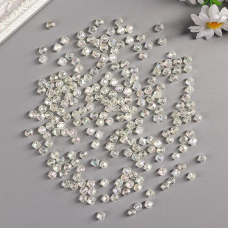 Plastic beads, 6 mm, set 25 grams